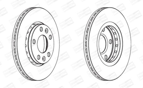 Диск гальмівний CHAMPION 562529CH