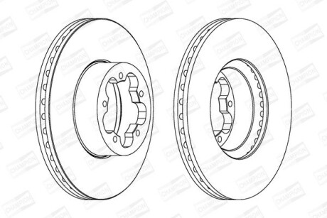 Диск тормозной передний (кратно 2) Ford Transit (06-14), Transit Tourneo (06-14) CHAMPION 562540CH