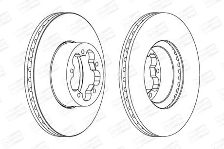 Диск тормозной передний (кратно 2) Ford Transit (06-14), Transit Tourneo (06-14) CHAMPION 562540CH