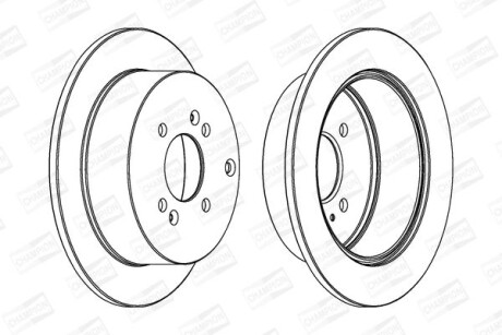 Диск гальмівний CHAMPION 562551CH-1