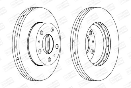Диск гальмівний CHAMPION 562630CH-1