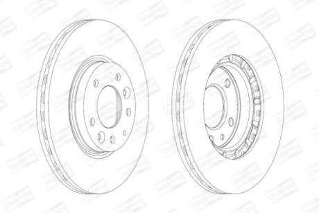 MAZDA диск гальмівний передн.Mazda 6 07- CHAMPION 562633CH