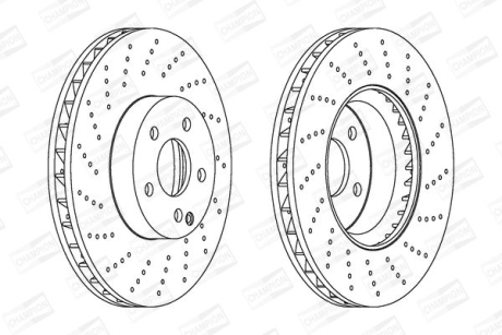 DB диск гальмівний передн.W204 04- CHAMPION 562634CH-1
