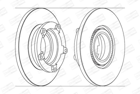 FORD диск гальмівний задн.Transit 06- CHAMPION 562638CH-1