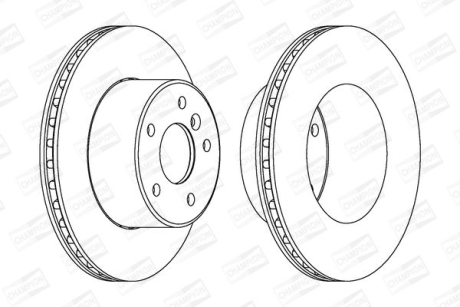 LANDROVER диск гальмівний передн.Discovery II 98-04 CHAMPION 562685CH-1