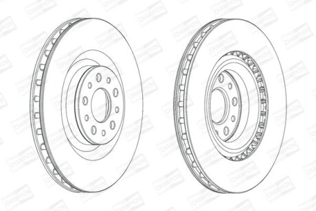 Диск гальмівний CHAMPION 562760CH (фото 1)