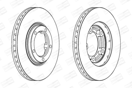 MITSUBISHI диск гальмівний передн. L300/400,Space Gear CHAMPION 562800CH