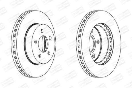 JEEP диск гальмівний задн.Cherokee 01- CHAMPION 562856CH