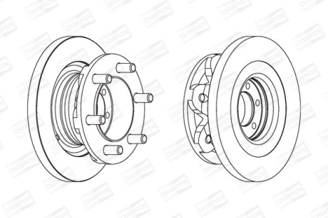 Диск гальмівний CHAMPION 567118CH-1