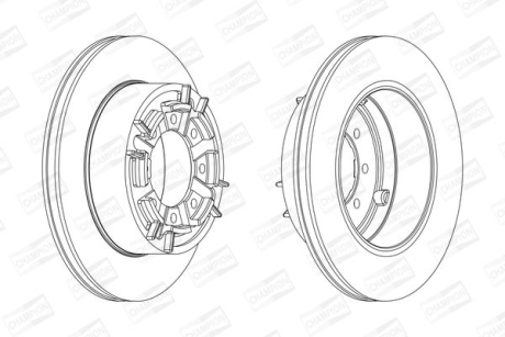 Диск гальмівний CHAMPION 567128CH-1