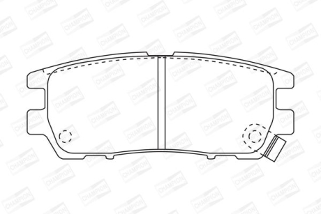 Колодки тормозные дисковые задние MITSUBISHI DELICA / SPACE GEAR 94-07, L400 Van (PD_W, PC_W, PB_V, PA_W, PA_V) 94-07 CHAMPION 572200CH