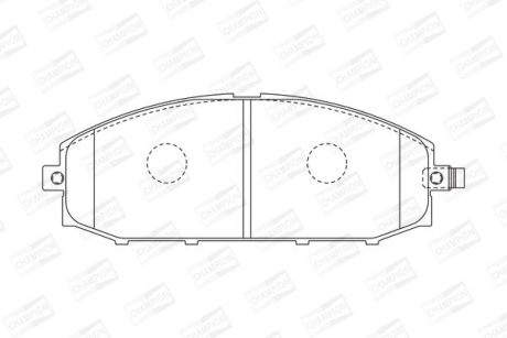 NISSAN Гальмівні колодки передн.Patrol GR II 2,8TD 97- CHAMPION 572448CH
