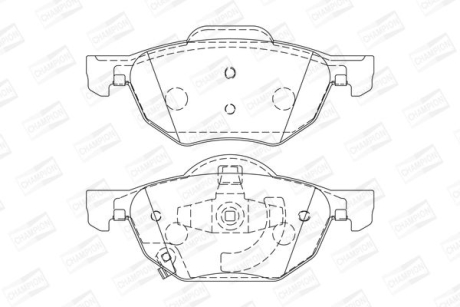 Колодки гальмівні дискові передні Honda Accord (03-) CHAMPION 572480CH