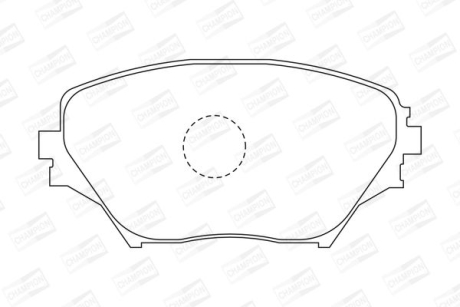 Колодки тормозные дисковые передние TOYOTA RAV 4 II (_A2_) 00-05 CHAMPION 572487CH (фото 1)