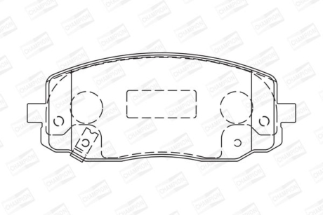 Колодки гальмівні дискові передні HYUNDAI i10 I (PA) 07-|KIA PICANTO I (SA) 04-12 CHAMPION 572526CH