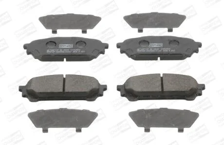 Колодки тормозные дисковые задние Subaru Forester (SG_) (02-12), Impreza Estate (GG) (00-08) CHAMPION 572529CH