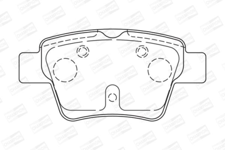 CITROEN гальмівні колодки задн.C4,Peugeot 307 (сист.BOSCH) CHAMPION 573235CH