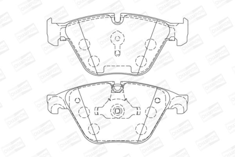 Колодки тормозные дисковые передние BMW 5 (F10, F18) CHAMPION 573305CH (фото 1)