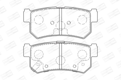 Колодки гальмівні дискові задні SSANGYONG ACTYON I 05-, ACTYON SPORTS I (QJ) 05- CHAMPION 573377CH