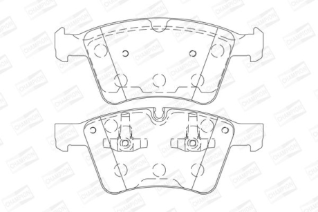 Колодки тормозные дисковые передние MB GL (X164) (06-) CHAMPION 573424CH