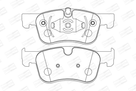 CITROEN гальмівні колодки передн.C4 Grand Picaasso, C4 Picasso 13- CHAMPION 573604CH