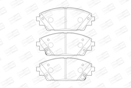 Колодки тормозные дисковые передние Mazda 3 (BM) (13-) CHAMPION 573611CH