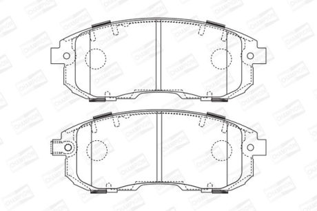 Колодки тормозные дисковые передние FIAT SEDICI (189_) 06-14|SUZUKI SX4 (EY, GY) 06- CHAMPION 573646CH