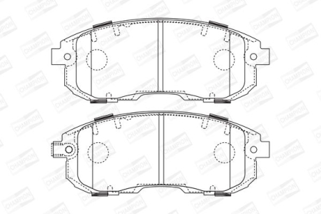 Колодки гальмівні дискові передні FIAT SEDICI (189_) 06-14|SUZUKI SX4 (EY, GY) 06- CHAMPION 573646CH