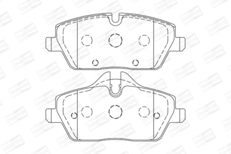 Колодки тормозные дисковые передние MINI MINI (F55) CHAMPION 573733CH (фото 1)