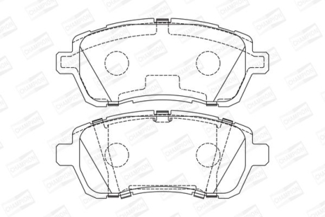 Колодки тормозные дисковые передние FORD Fiesta VI CHAMPION 573747CH