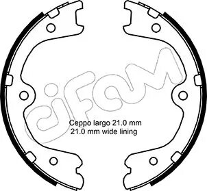 INFINITI Комплект барабанних колодок FX 35 03-08, NISSAN MURANO II (Z51) 3.5 07-14 CIFAM 153-297