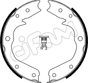 ACURA Комплект барабанних колодок MDX (YD1) 3.5 Повний 01-05, HONDA ODYSSEY (RL1, RA6, RA_) 2.4 (RB3) 08-13 CIFAM 153-315