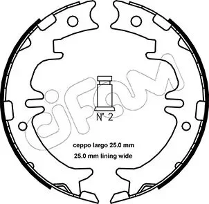 LEXUS Комплект барабанних колодок RX (_U3_) 330 AWD (MCU38) 03-08, MITSUBISHI PAJERO IV (V8_W, V9_W) 3.0 4WD 14-, CHERY TIGGO 3 1.5 21+- CIFAM 153-439