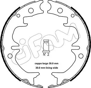 TOYOTA Комплект барабанних колодок AURION (_V4_) 3.5 (GSV40) 06-11, LEXUS ES (_V4_) 240 (ACV40_) 09-12 CIFAM 153-442