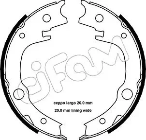 TOYOTA Комплект барабанних колодок AVENSIS (_T25_) 2.0 D-4D (ADT250_, ADT250R) 06-08 CIFAM 153-443