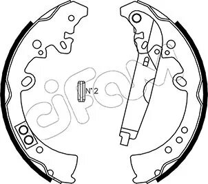TOYOTA Комплект барабанних колодок FORTUNER (_N15_, _N16_) 2.4 D (GUN165_) 15-, HILUX VIII Пікап (_N1_) 3.0 D 4WD (LAN125_) 15- CIFAM 153-445