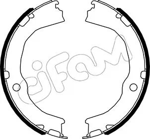 CHEVROLET Комплект барабанних колодок CAMARO 2.0 Turbo 16- CIFAM 153-485