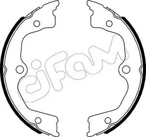 ACURA Комплект барабанних колодок TL (UA8, UA9) 3.7 AWD 12-, HONDA ACCORD VIII (CP) 2.4 07-12 CIFAM 153-495 (фото 1)