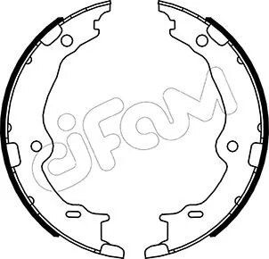 LEXUS Комплект барабанних колодок LS (_F4_) 460 AWD (USF45, USF46) 08-, TOYOTA CENTURY (_G6_) Hybrid (UWG60 18- CIFAM 153-522