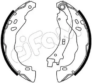 CITROEN Комплект барабанних колодок C-ELYSEE (DD_) 1.6 BlueHDi 100 14-16, PEUGEOT 208 I (CA_, CC_) 1.6 BlueHDi 100 15-19 CIFAM 153-544 (фото 1)