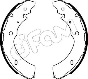 ISUZU Комплект барабанних колодок D-MAX I (TFR, TFS) 3.0 DiTD (TFR85_) 07-12, CHEVROLET COLORADO Crew Cab Pickup 2.9 4WD 06-12, MAZDA BT-50 III Пікап 3.0 (TFR40JPR, TFR40JDR) 20- CIFAM 153-572