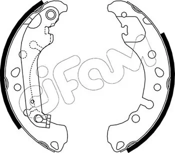 FORD Комплект барабанних колодок FIESTA VII (HJ, HF) 1.0 EcoBoost CIFAM 153-721