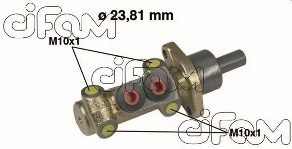 Головний гальмівний циліндр T4 96-(D1=23,81mm, -ABS)(ATE) CIFAM 202-398 (фото 1)