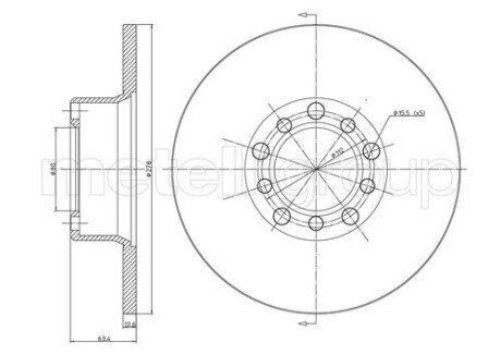 DB Диск тормозной передн.W123 CIFAM 800-046