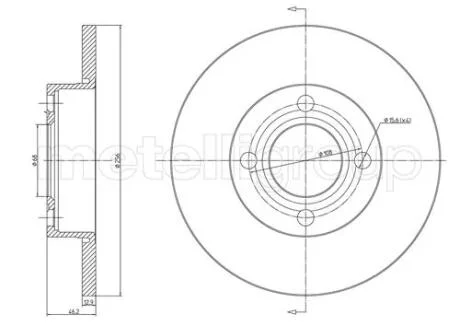 VW Диск тормозной передн.Audi 80,100 76-91 CIFAM 800-062
