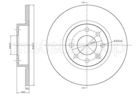 VOLVO Тормозной диск передний 440-460 -96 CIFAM 800-260