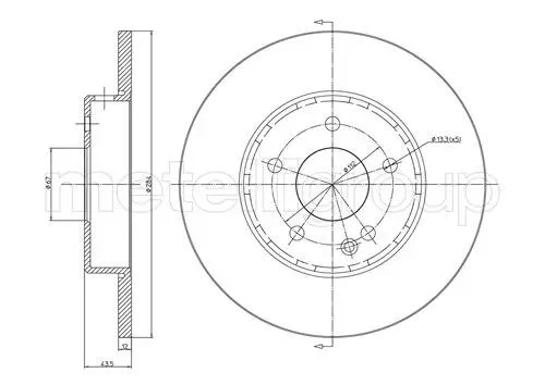 Диск тормозной перед. DB W202 93-00 CIFAM 800-313C (фото 1)