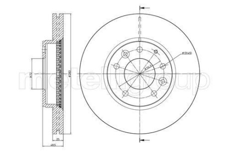 Тормозной диск перед. Mazda 6 (05-08) CIFAM 800-621C