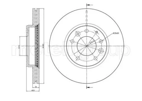 Тормозной диск перед. Mazda 6 (05-08) CIFAM 800-621C
