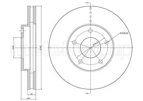 Тормозной диск перед. Almera/Cefiro/Maxima/Primera/QX (00-10) CIFAM 800-764C
